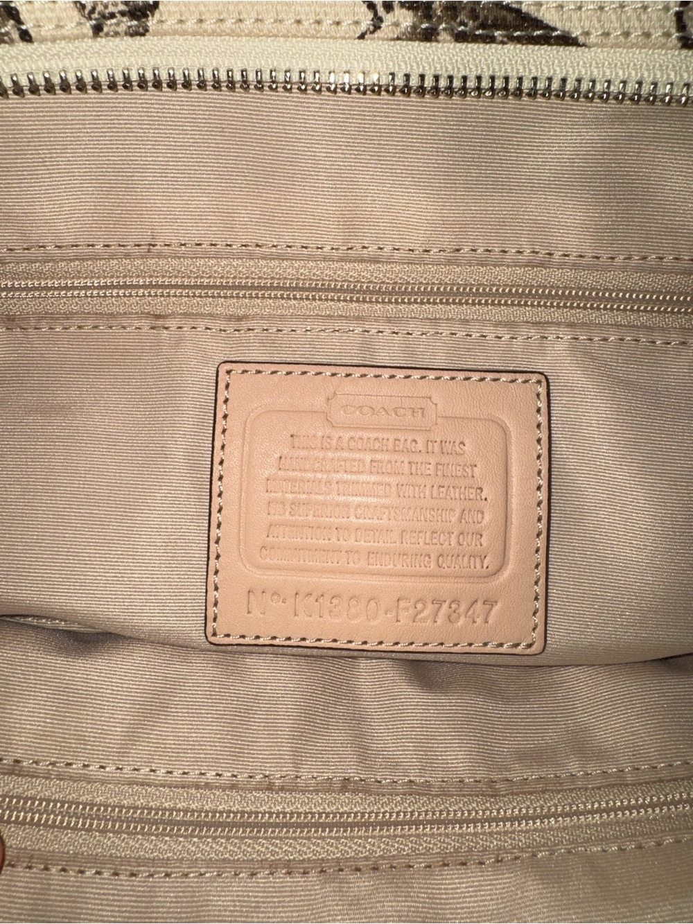 Coach Resort Seashell Print Canvas Tote Bag - Picture 7 of 9